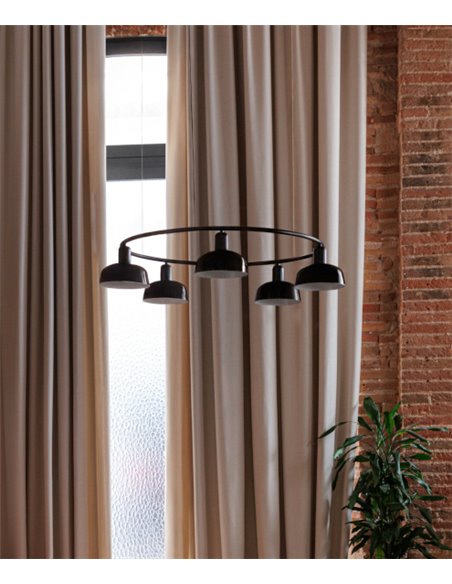 Tatawin pendant light - Faro - Circular lamp with 5 lights and 2 sizes