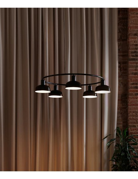 Tatawin pendant light - Faro - Circular lamp with 5 lights and 2 sizes