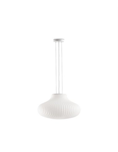 Isabelle 50 pendant light - Faro - Glass pendant light, white finish