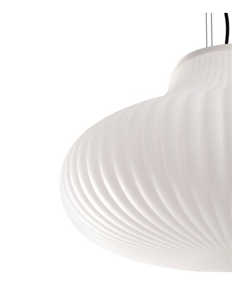 Isabelle 50 pendant light - Faro - Glass pendant light, white finish