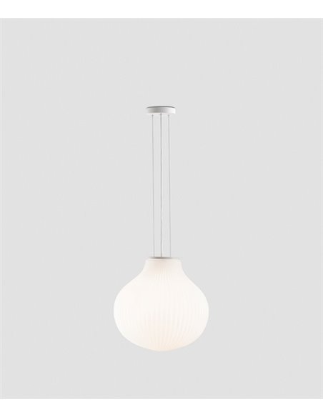 Isabelle 40 pendant light - Faro – Glass lamp, white finish