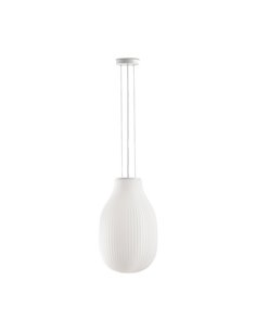 Isabelle 31 pendant light - Faro – Glass lamp, white finish 2