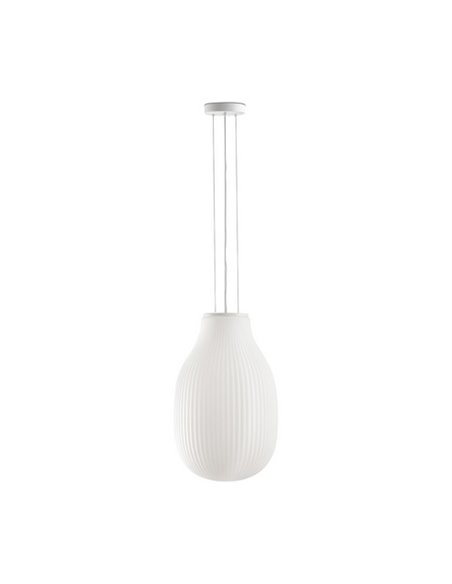 Isabelle 31 pendant light - Faro – Glass lamp, white finish