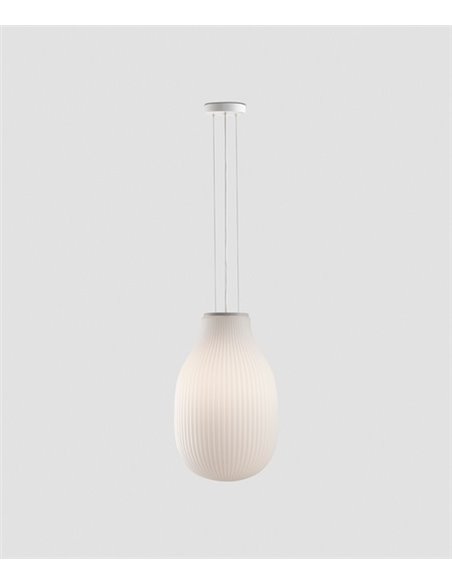 Isabelle 31 pendant light - Faro – Glass lamp, white finish