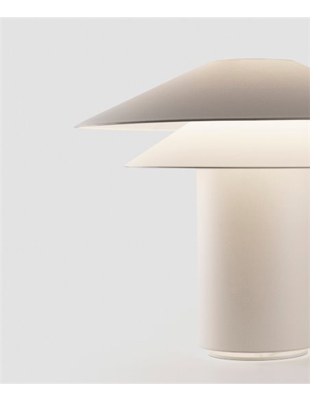 Shan table lamp - Faro - Parchment lampshade, decorative design