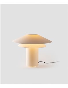 Shan table lamp - Faro - Parchment lampshade, decorative design
