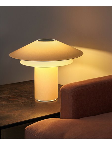 Shan table lamp - Faro - Parchment lampshade, decorative design