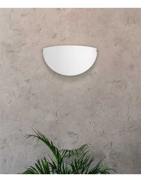 Dina opal/chrome wall light - ACB - Double layer glass, 25 cm