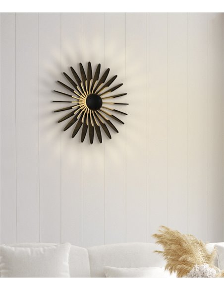 Rosa del Desierto wall light - ACB - Black wood lamp