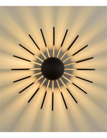 Rosa del Desierto wall light - ACB - Black wood lamp