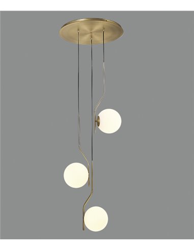 Maui ceiling pendant light - ACB - 3 lights, Ball light