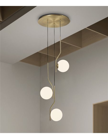 Maui ceiling pendant light - ACB - 3 lights, Ball light