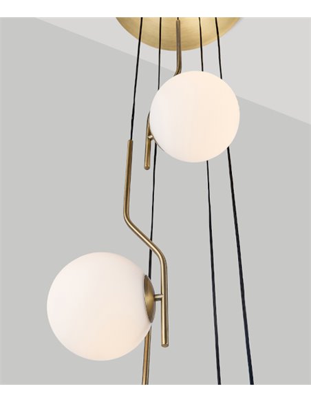 Maui ceiling pendant light - ACB - 5 lights, Ball light