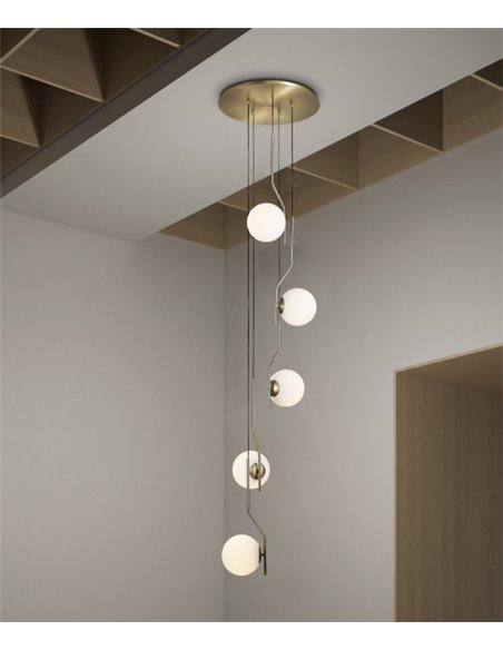 Maui ceiling pendant light - ACB - 5 lights, Ball light