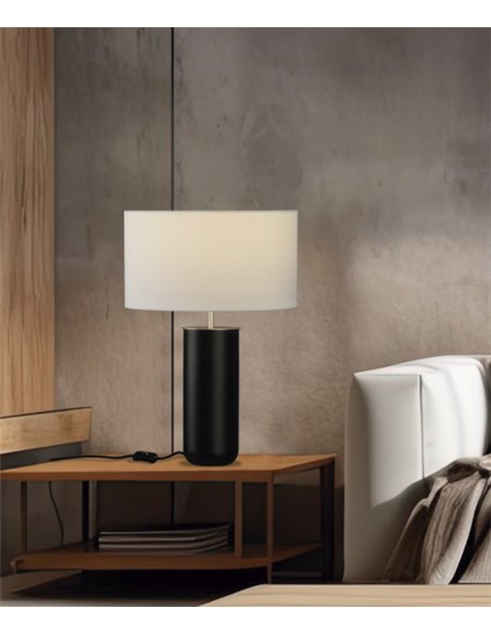 Lindana table lamp - ACB - Metal lamp, Black-White