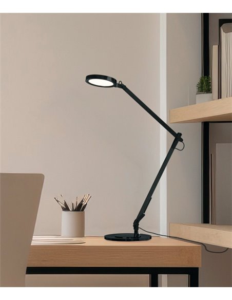 Luxa black desk lamp - ACB - Black lamp, Touch button, 3 intensities