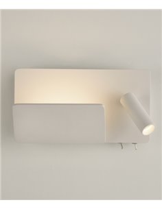Laika wall light - ACB - Right, Reading lamp, White, LED 3000K 2