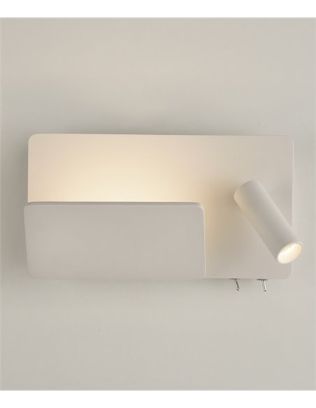 Laika wall light - ACB - Right, Reading lamp, White, LED 3000K