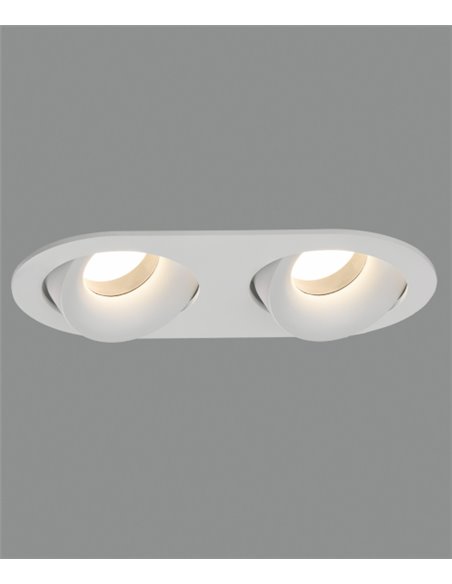 Musca recessed light - ACB - White aluminium, 2xGU10