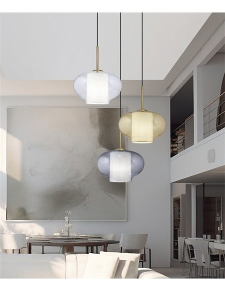 Rania ceiling pendant - AJP - Decorative glass lamp