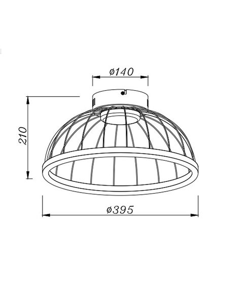 Tilda ceiling light - AJP - Black cage design