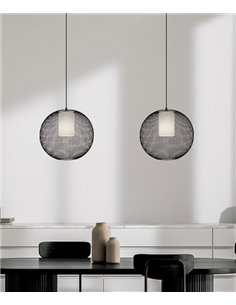Malfa pendant light - AJP - Black ball lamp