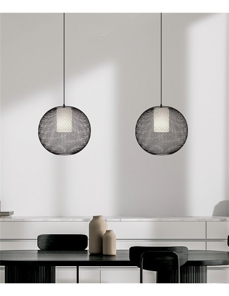 Malfa pendant light - AJP - Black ball lamp