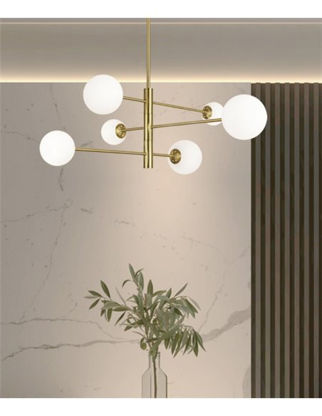 Cosmica pendant light - AJP - Golden decorative ball lamp