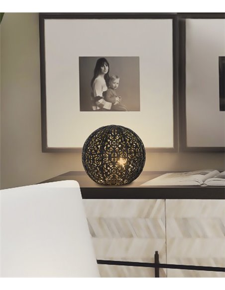 Ticam table lamp - AJP - Black oriental design