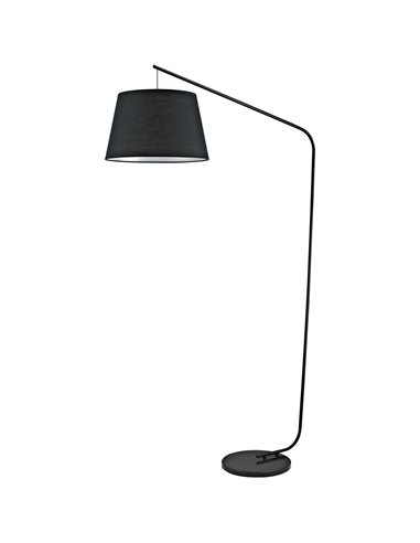 Talbot floor lamp - AJP - Arc lamp with fabric lampshade