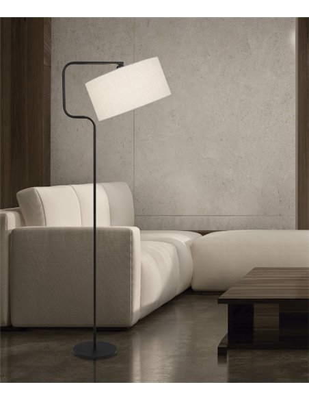 Olfo floor lamp - AJP - Adjustable linen lampshade, 165 cm