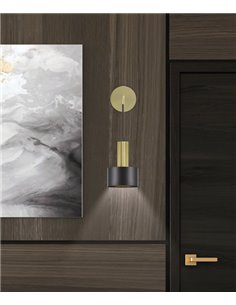 Mojave wall lamp - AJP - Brass and black pendant light