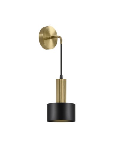 Mojave wall lamp - AJP - Brass and black pendant light