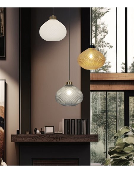 Flore pendant light - AJP - Glass lampshade in 2 colors