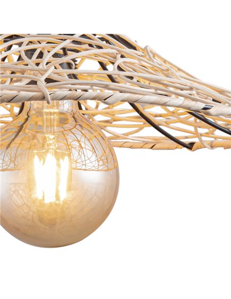 Diza pendant light - AJP - Boho chic pendant light, rattan shade