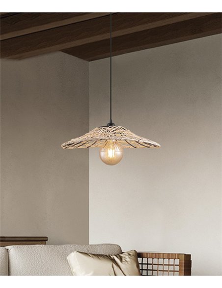 Diza pendant light - AJP - Boho chic pendant light, rattan shade