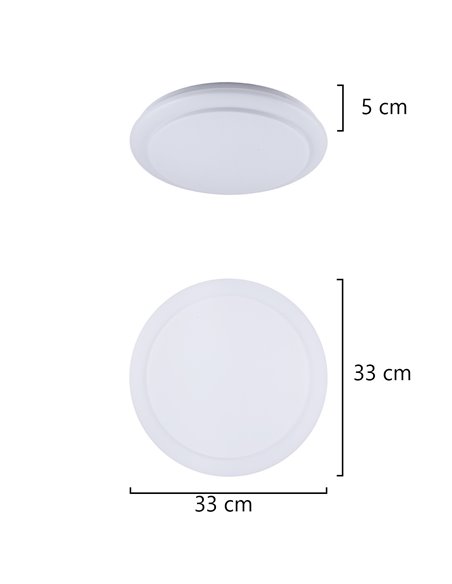 Nuno ceiling light - AJP - Minimalist white lamp, 4 sizes