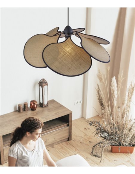 Marla ceiling pendant - AJP - Fabric lamp in 2 colors, flower shape design