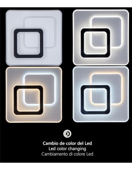 Loria minimalist ceiling light - AJP - Square LED lamp