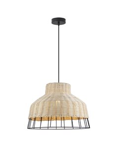 Yada pendant light - AJP - Natural rattan and metal lampshade 2