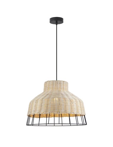 Yada pendant light - AJP - Natural rattan and metal lampshade