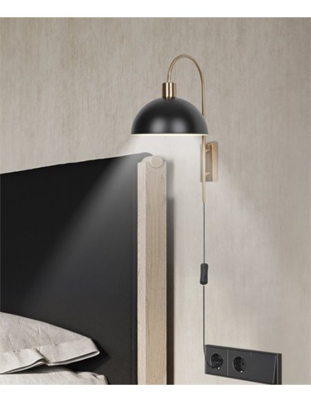 Guillen wall light - AJP - Decorative lamp in black and brass