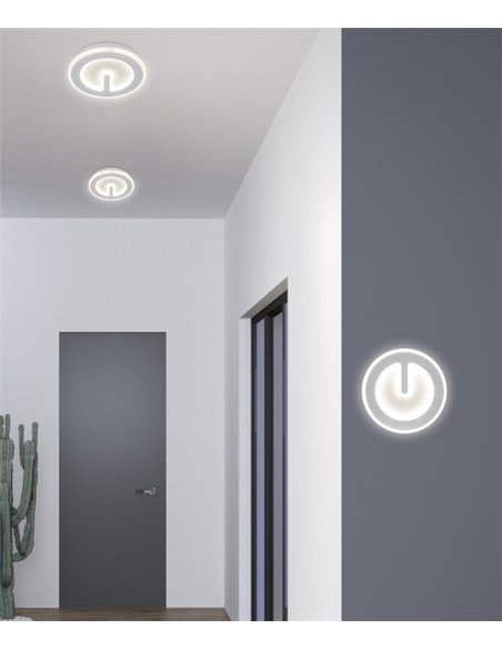 Sorrento wall and ceiling light - AJP - Minimalist design, white finish, LED