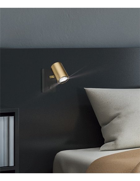 Paros wall light - AJP - Reading lamp in gold and black