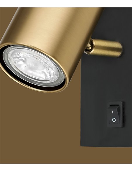 Paros wall light - AJP - Reading lamp in gold and black