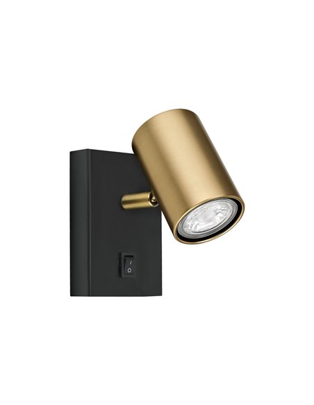 Paros wall light - AJP - Reading lamp in gold and black