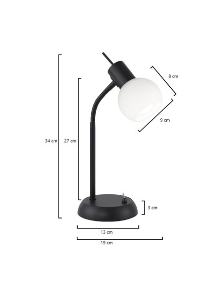 Opal table lamp - AJP - Modern lamp with swiveling head