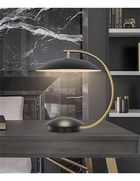 Nanda table lamp - AJP - Decorative design, black and gold finish