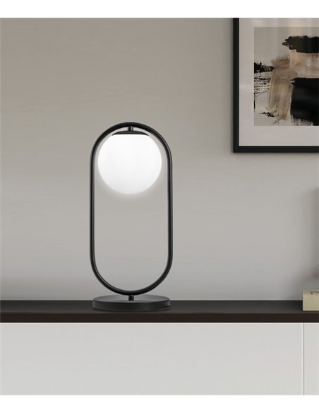 Eliot table lamp - AJP - Modern ball design, black finish