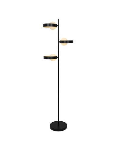 Arianna floor lamp - AJP - 3-light living room lamp, black finish